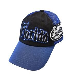 Vintage University of Florida Gators Strapback Hat Cap Blue UF NCAA Spellout Y2K